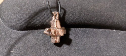 Collier en Bronze Massif - Croix Artisanale