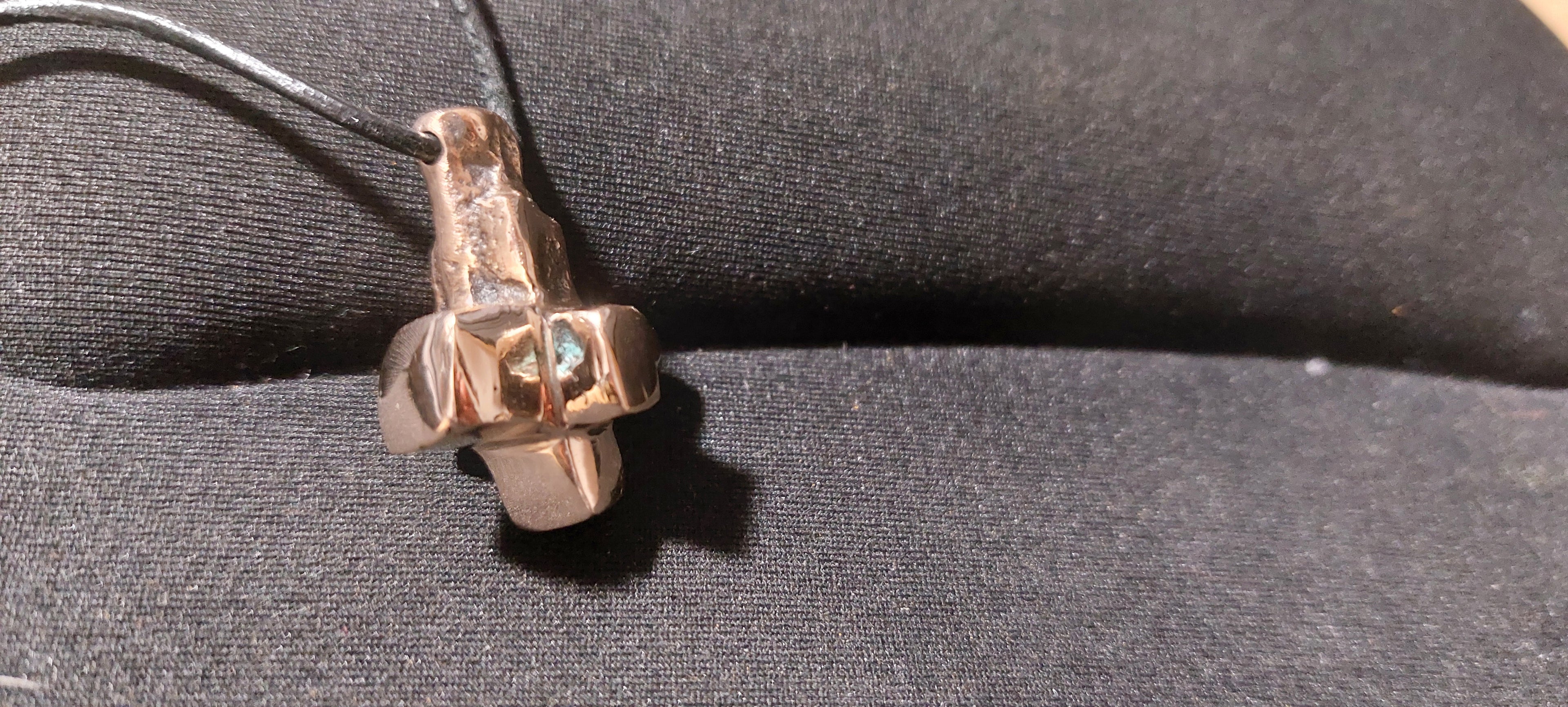 Collier en Bronze Massif - Croix Artisanale